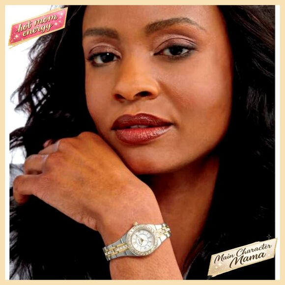Stainless Steel Dress Watch with Mother-of-Pearl Dial, 27mm Case